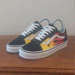 Vans Old Skool Flames Unisex Fashion Sneakers 