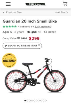 Boys 20” Guardian Bike