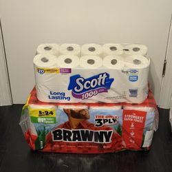Toilet Paper And Part Towel