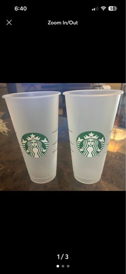 Starbucks Frosted Plastic Cold Cups – Set of 2