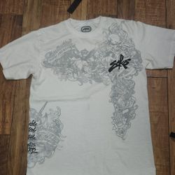 White Ecko Untld Shirt Size Small