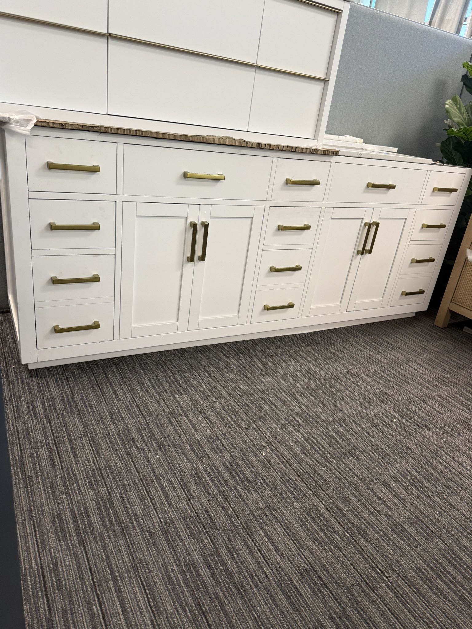 83” Bathroom Vanity In White