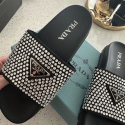 Prada Diamond Slides