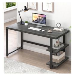 Office desk with shelves