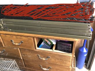 Metal shelves
