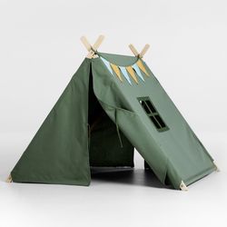 Green Collapsible Kids Canvas Play Tent