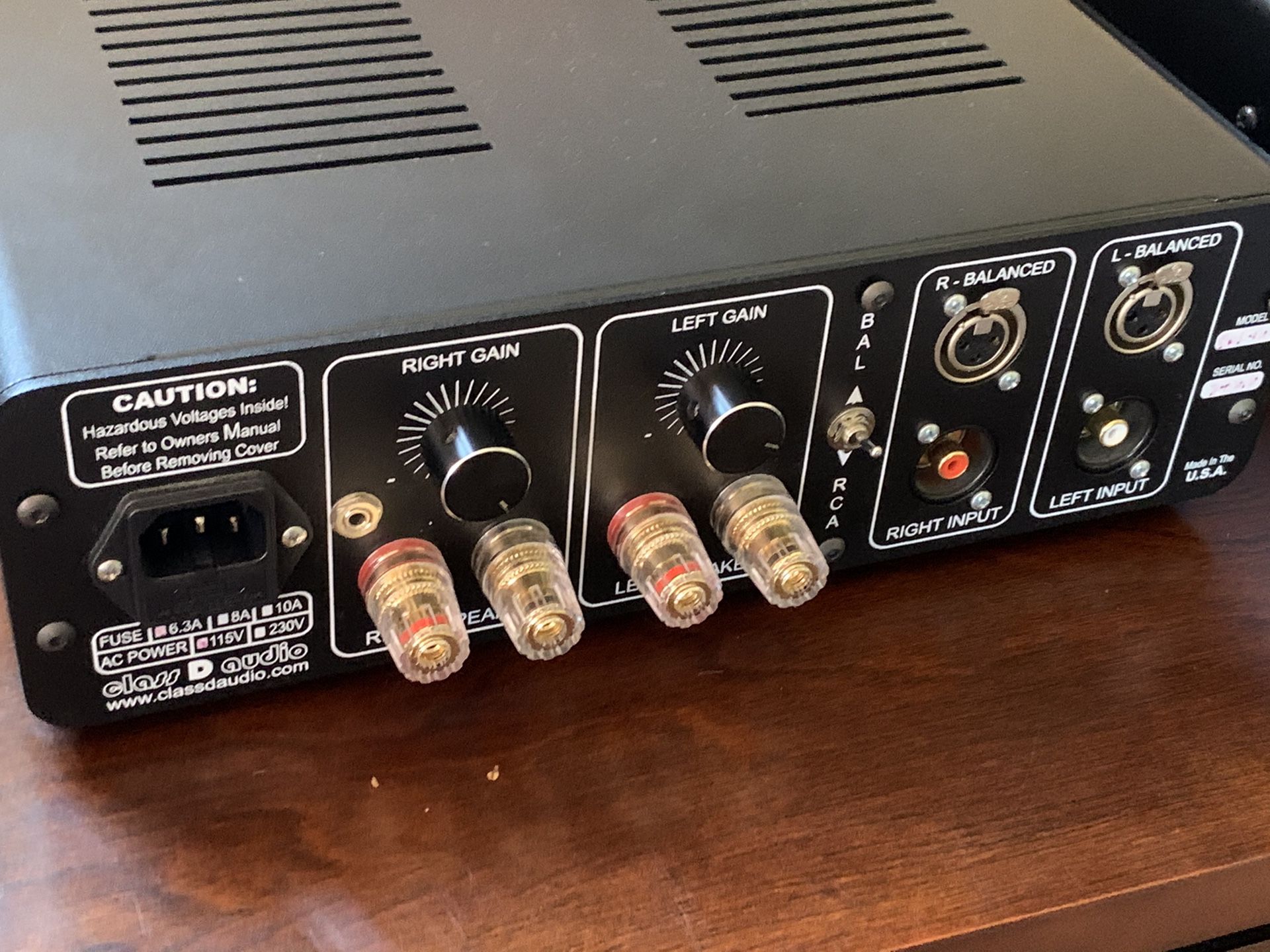 Two Class D Audio SDS-120c amplifiers