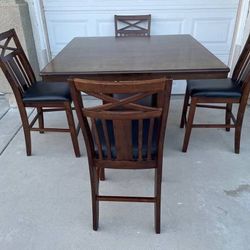 Hard Wood Counter Height Dinning Table Set 