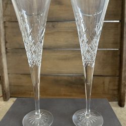 Italian Glass Champagne Flutes