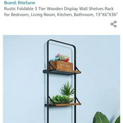 Rustic Foldable 3 Tier Wooden Display Wall Shelves Rack for Bedroom, Living Room, Kitchen, Bathroom, 13"X6"X36"

￼

￼

￼

￼

￼

￼

￼


