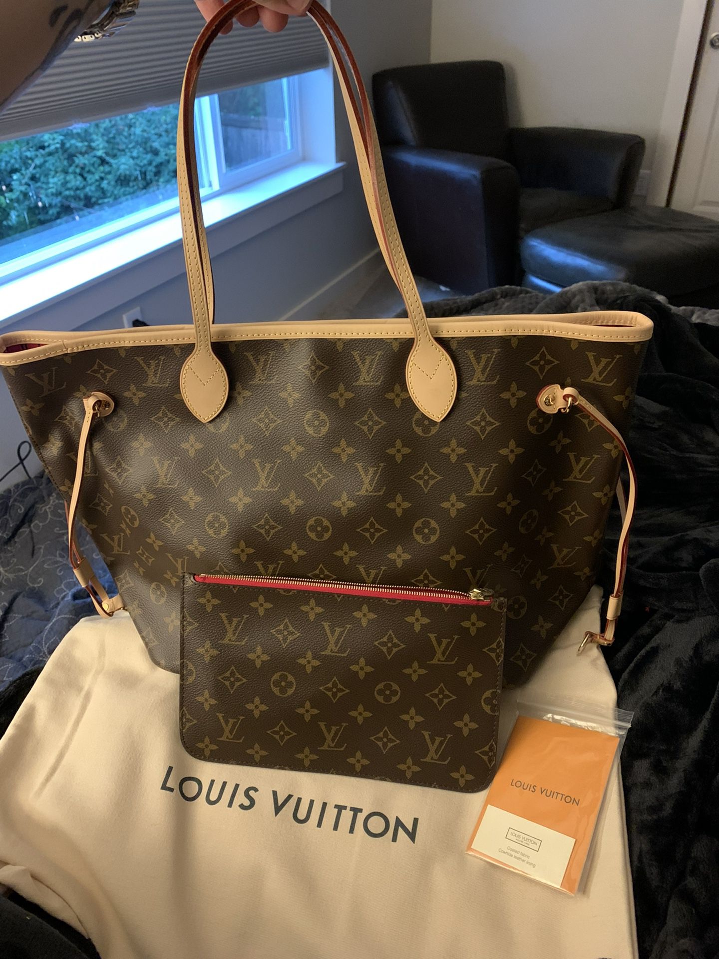 Louis Vuitton Monogram Canvas Neverfull MM with Cherry Lining
