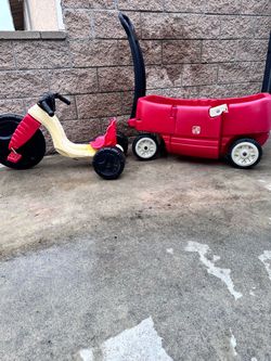 *Bundle deal* Mighty Wheels Big Wheel Tricycle + Step2 Red Wagon – BOTH for $50