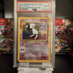 2000 POKEMON BLACK STAR MEW-HOLO PROMO-POKEMON LEAGUE