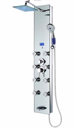 For sale Blue Ocean 52" Aluminum SPA392M Shower Panel Tower System with Rainfall Shower Head