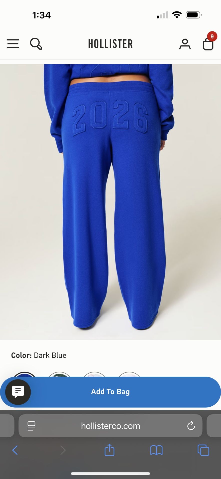 2026 Hollister Sweats Blue