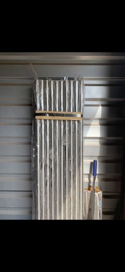 Silver shower/clothing rods