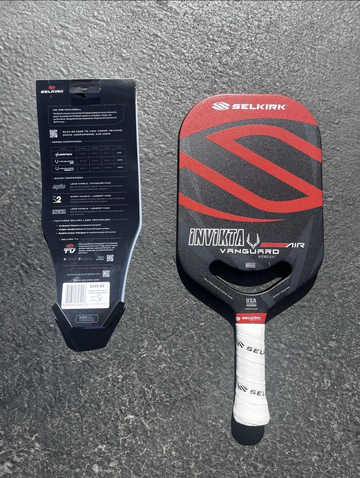 Selkirk Pickleball Paddle Invikta Black/Red Brand New!
