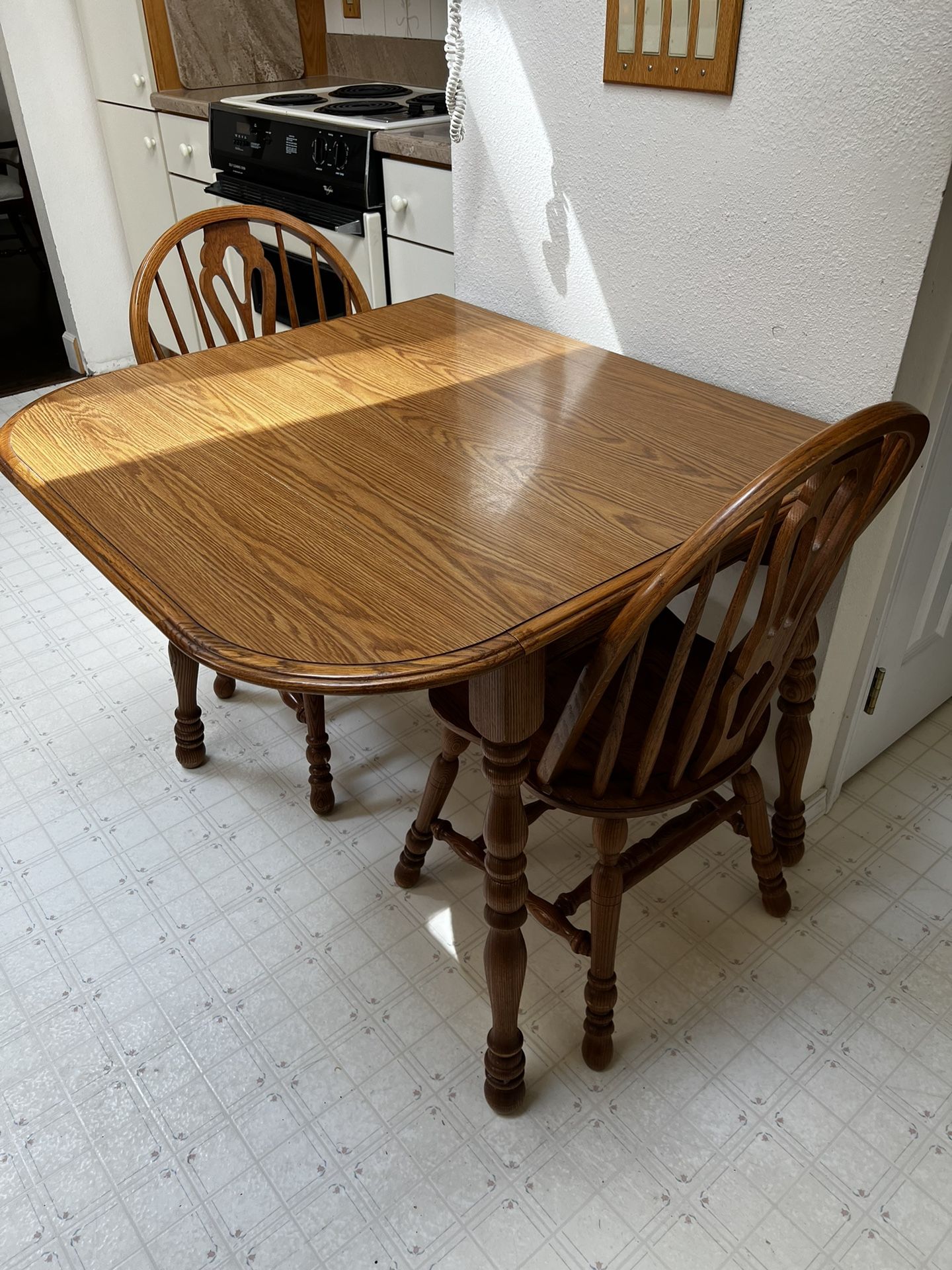 Oak Leaf Table and Matching Chairs