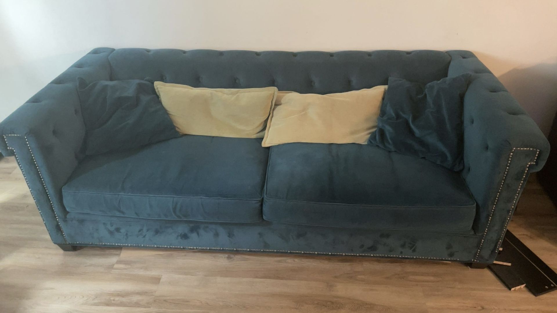 Plush Sofa And Ottoman