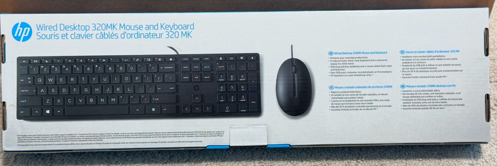 HP wired Keyboard and mouse