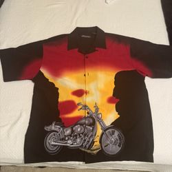 No Boundaries  Sunset  Motorcycle Shirt
