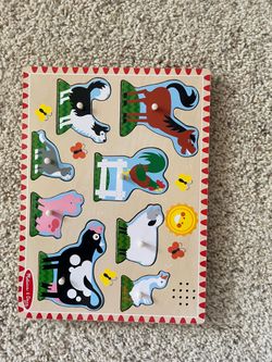 Melissa & Doug Animal Wooden Sound Puzzle