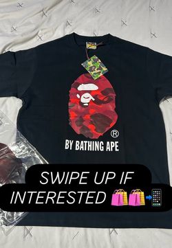 BAPE A Bathing Ape Black Camo Graphic Tee