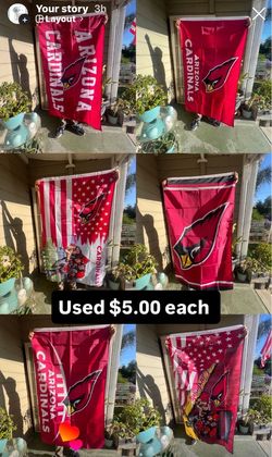 Arizona Cardinals flags size 5’x3’ $5.00 each