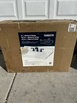 Marbled Beige Vanity Top