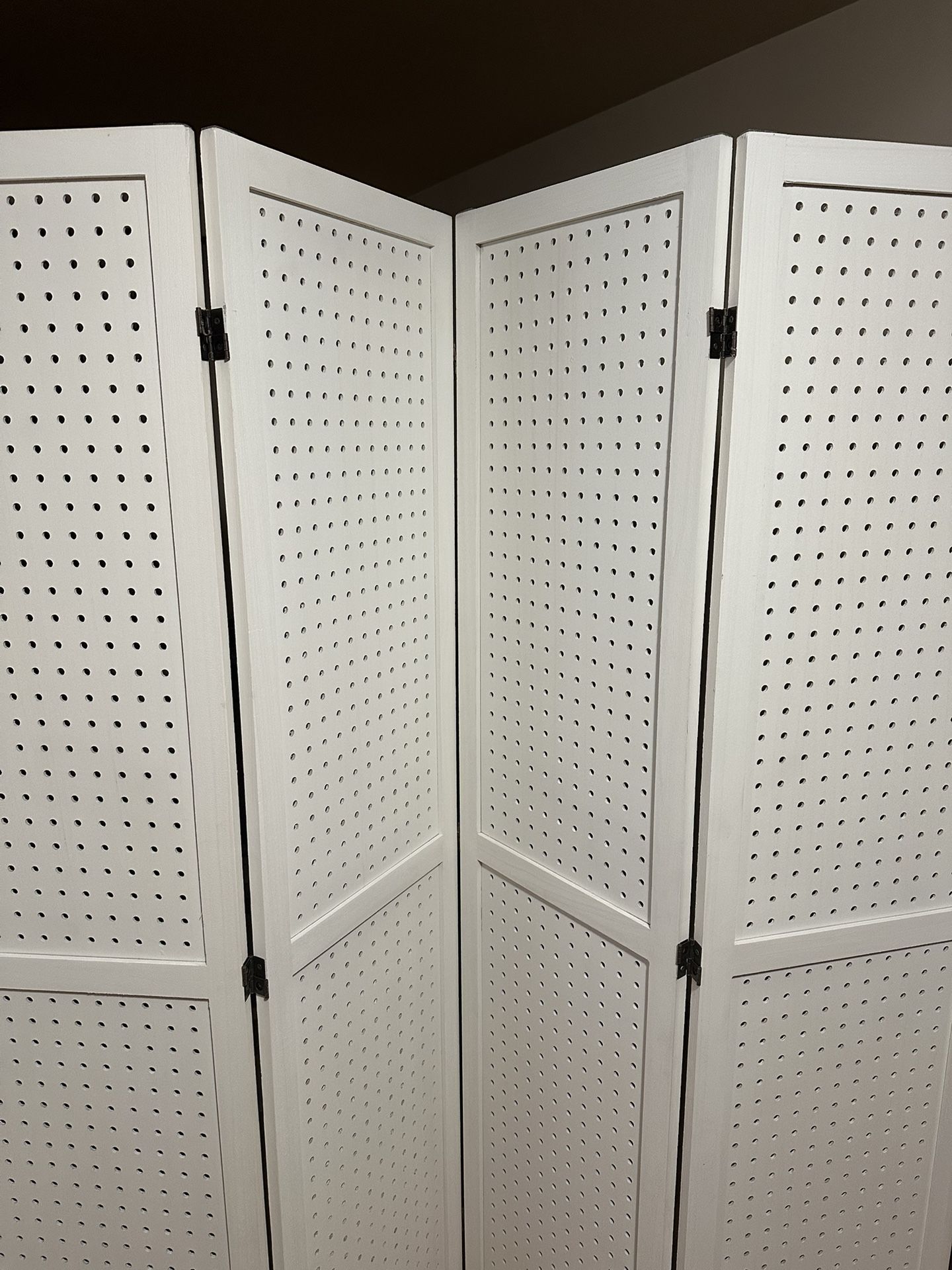 6panel pegboard displays, 5.6 FT wood pegboard room dividers