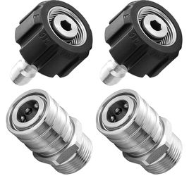 RIDGE WASHER Pressure Washer Adapter Set, M22 To 1/4" Quick Connect, 4 Pcs