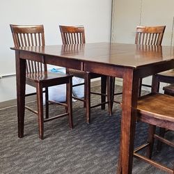 Cherry Dining Table & 6 Chairs  - Bar Height