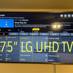 75" UN85 LG UHD TV with ThinQ® AI
