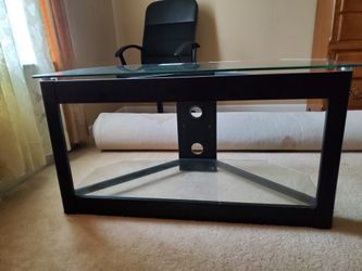 Double Shelf Glass Table