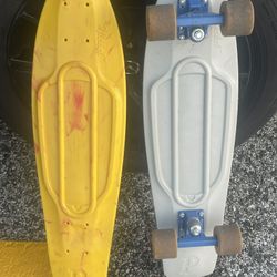 Penny Nickel ~ Australia Skateboard !  22” Board ~ Deck ~ Grey Blue Yellow Red !