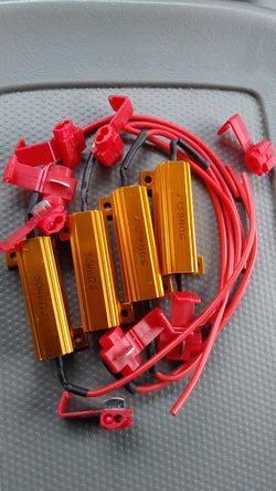 4pcs 50W 6Ohm Car LED DRL Fog Turn Singal Load Resistor for Fix LED Bulb Fast Hyper Flash