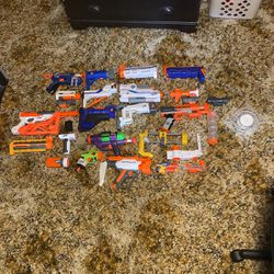 Lot of Nerf attachments and guns