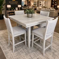 5 piece counter height dining table set