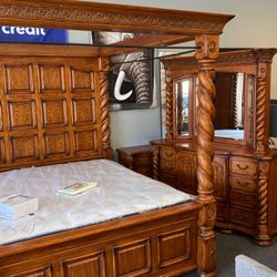 Estate Quality Bedroom Set 7 Pieces All Amazing High End Solid From AICO WAS $15k 