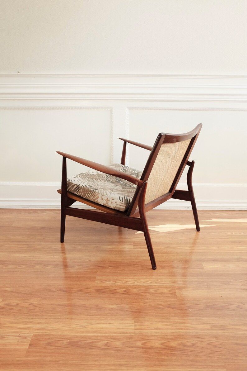 Danish Mid Century Spear Chair by Ib Kofod Larsen / MCM Danish Teak Lounge Chair
