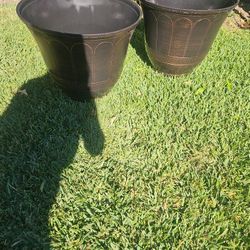 3 Big  Pots Expensvie For Plants Thick Plastic .20 Width 17 Hight