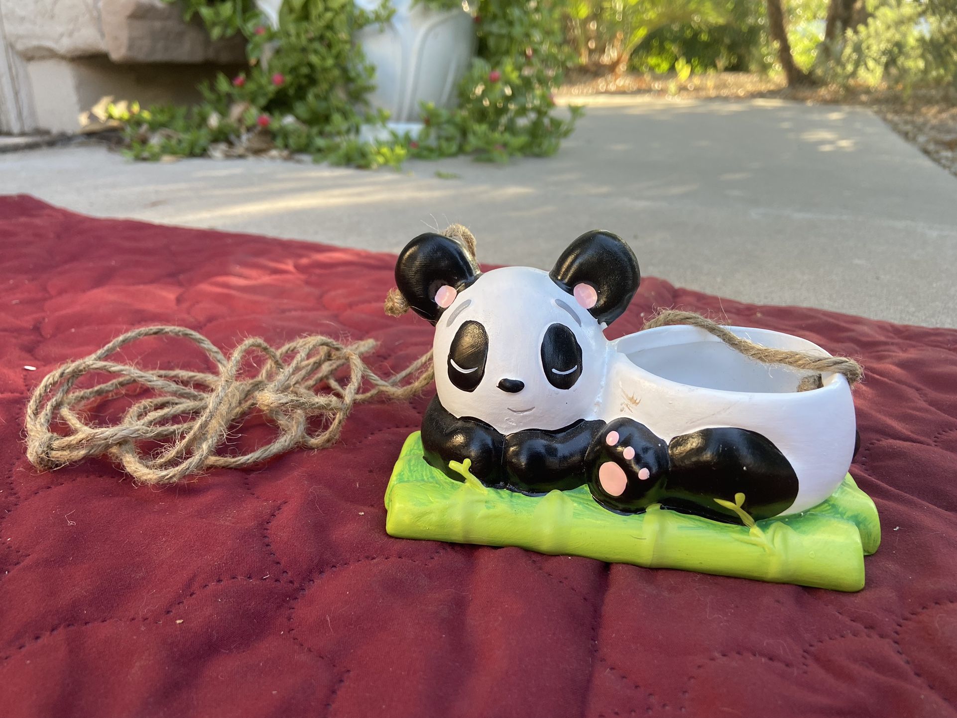 Panda Hanging Planter Small Succulent Pot
