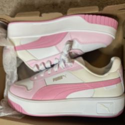 Womens Carina Street White-Pink Shoes