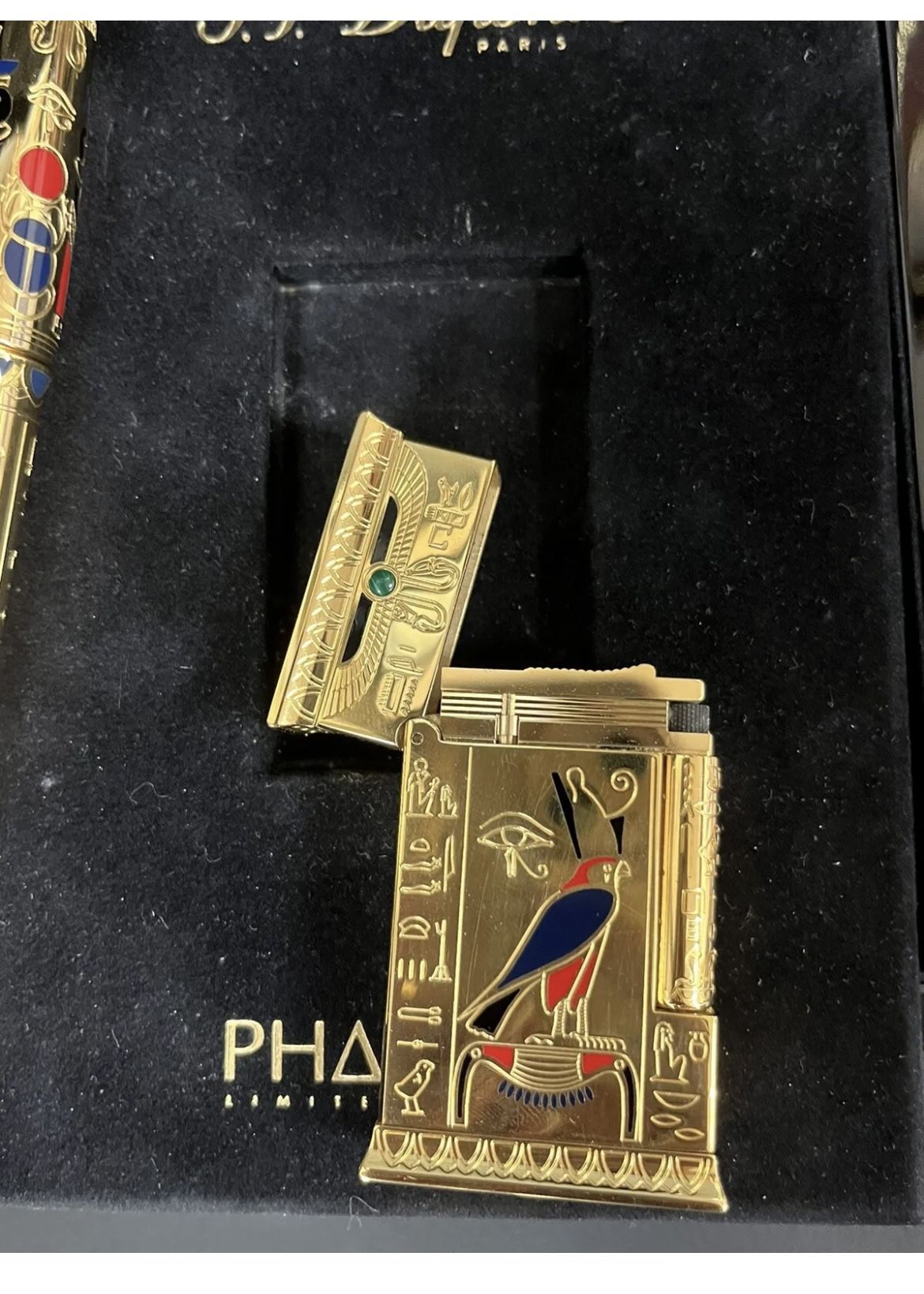 S.T. Dupont Pharaoh Set Limited Edition Fountain Pen and Lighter