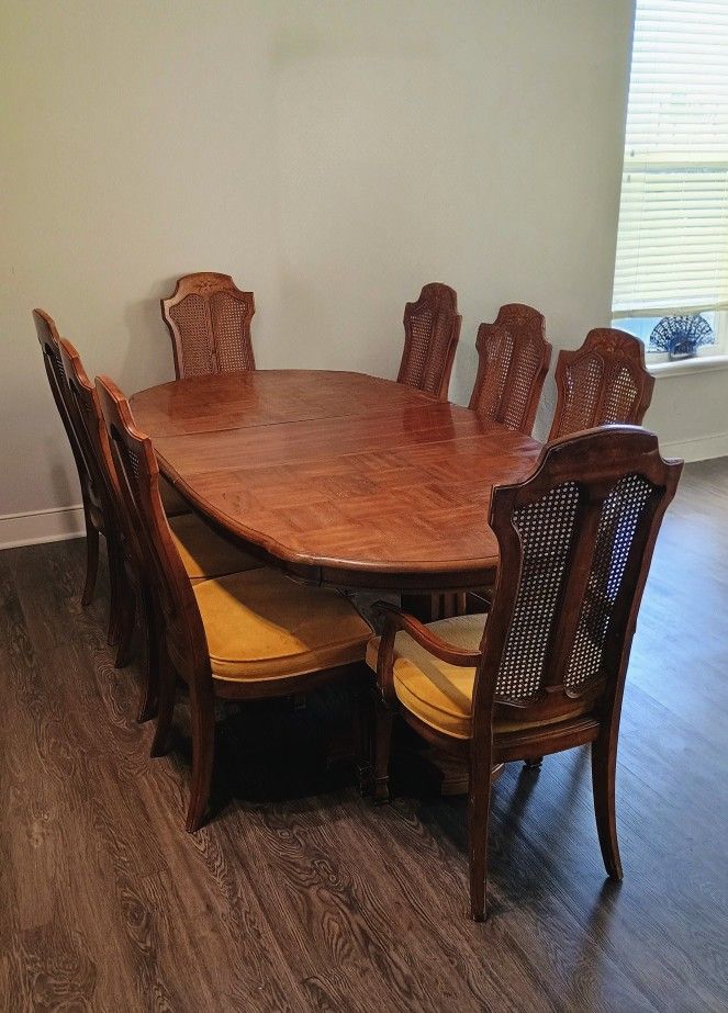 Dining Table With 8 Chairs And Extension Leaf