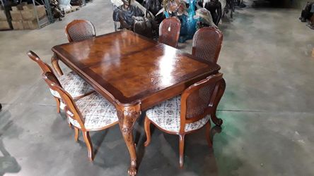 Large Dining Table plus six chairs