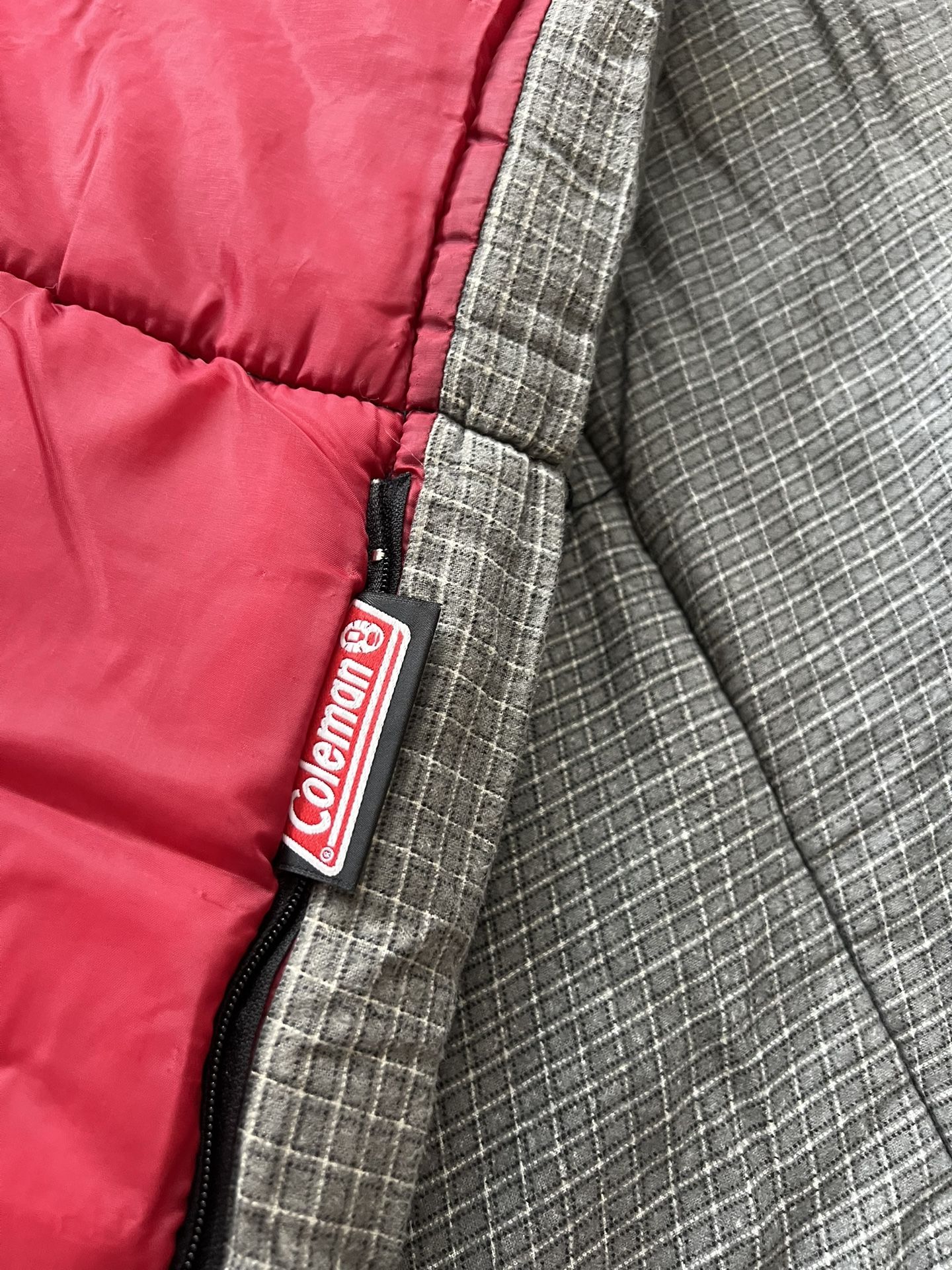 Coleman Flannel Sleeping Bags (one Red One Tan)