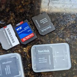 Samsung And SanDisk Micro SD Adapters.