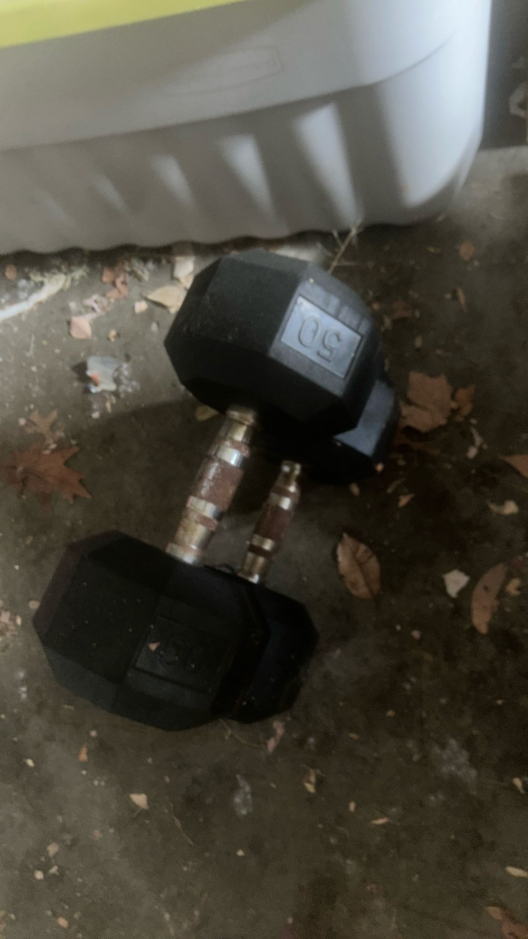 Two 50 Lb He’s Dumbbells