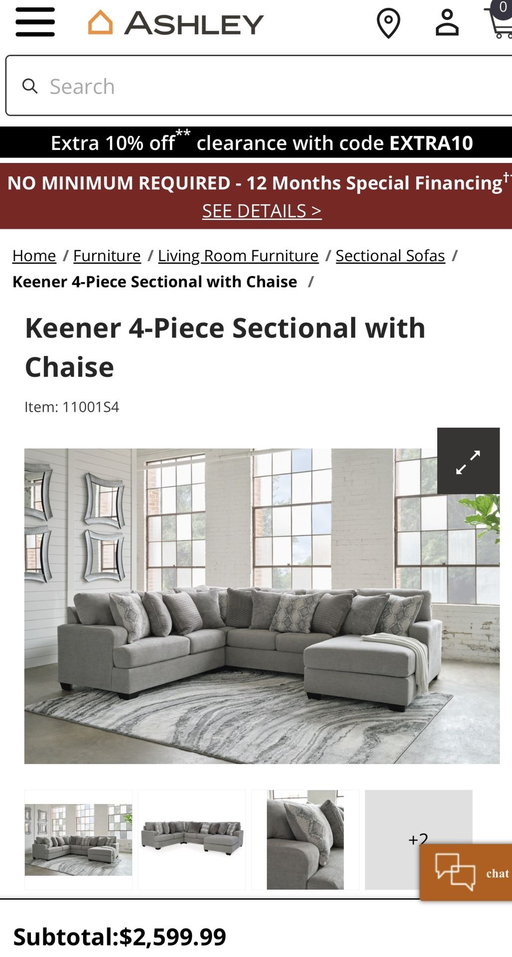 4 Piece Ashley Furniture Sectional Couch
